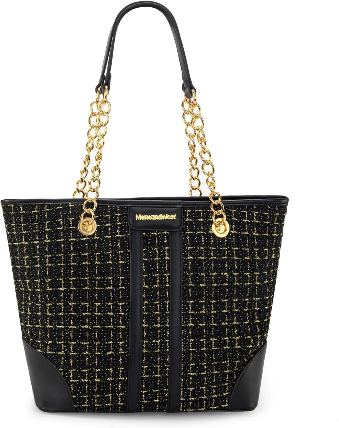 Montana West MEDIUM Tote Bag for Women Quilted Chain Handbags Shoulder Purse