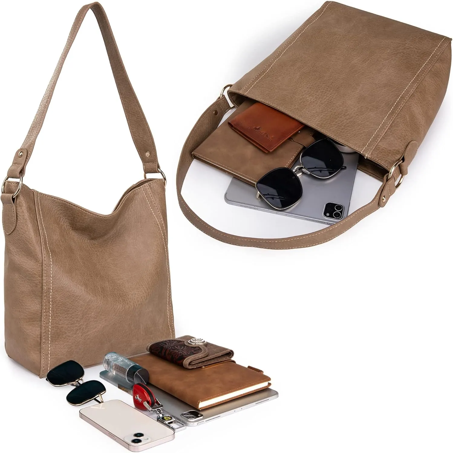 Montana West Purse for Women Trendy Soft Shoulder Purses and Handbags Hobo Bags