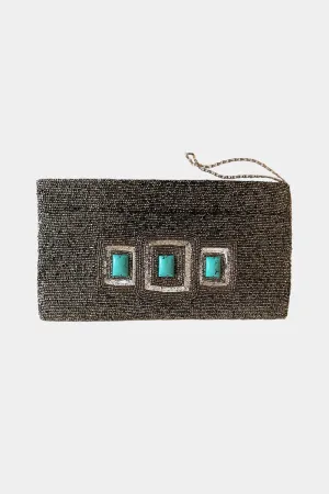MOYNA Silver Clutch