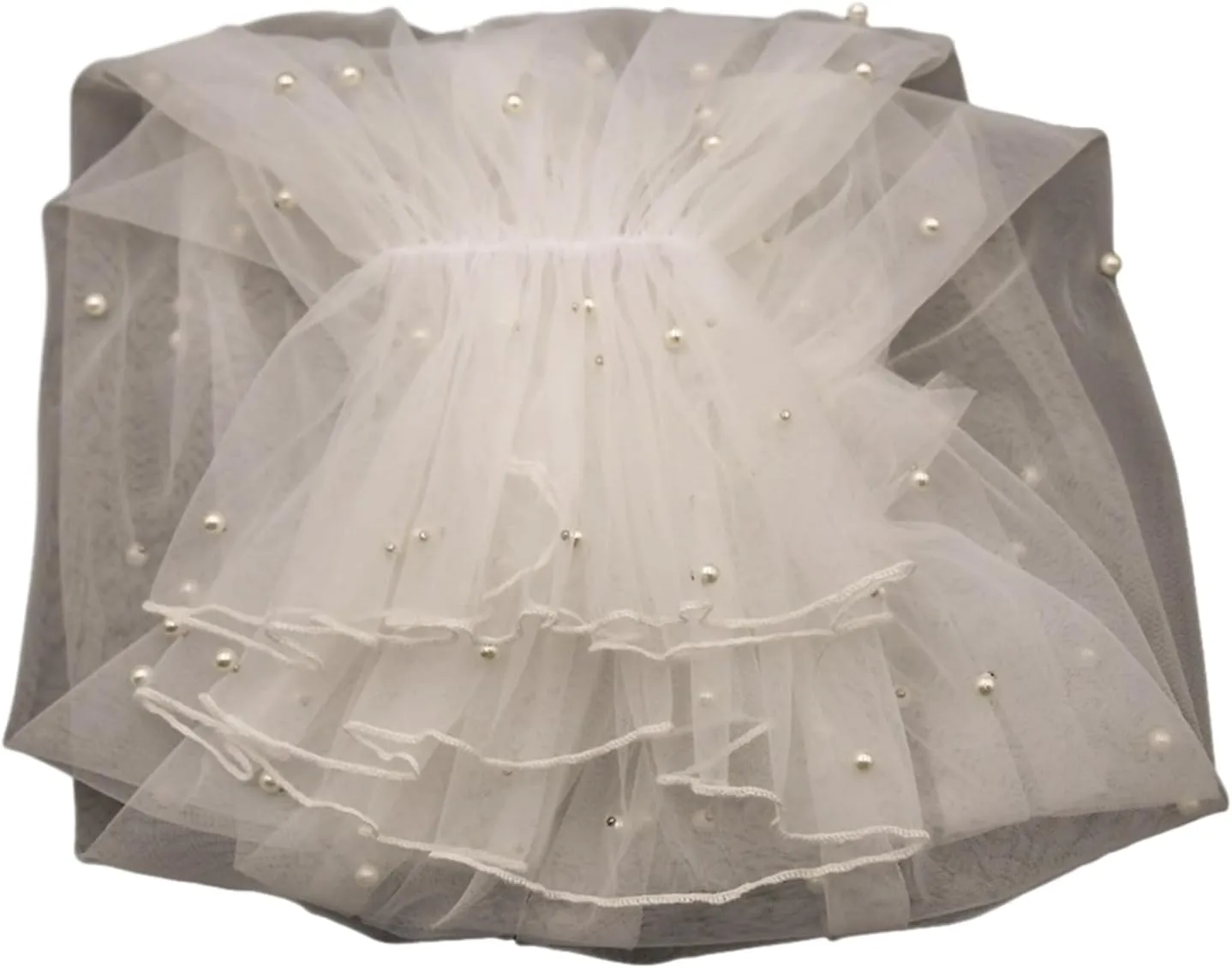 Muloo Detachable Arm Sleeves with Pearl Bride Wedding Arm Cover Decorate Ruffle Sleeve for Bridal Accessories