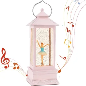 Musical Ballerina Snow Globes for Girls,11" H Gifts Lighted Ballerina Music Box with 6H Timer,Rotating Glittering Snow Globes for Women