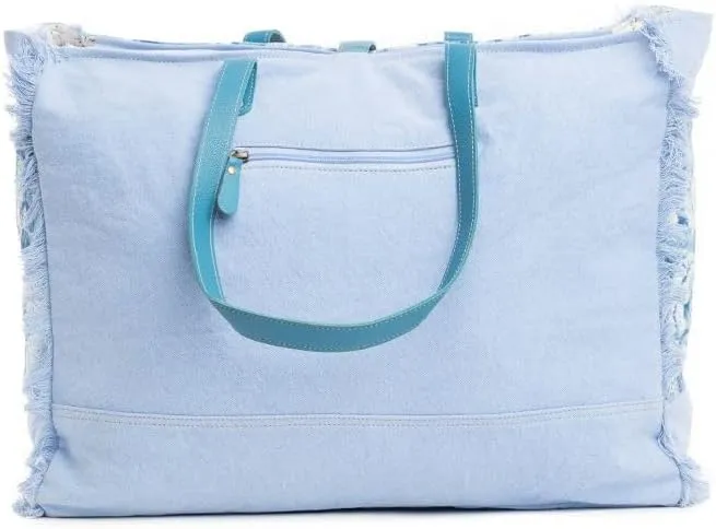 Myra Bag Western Leather Weekender Bag for Women - Upcycled Shoulder Handbag