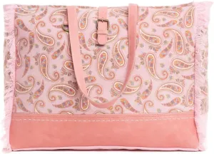 Myra Bag Western Leather Weekender Bag for Women - Upcycled Shoulder Handbag