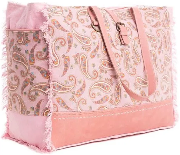 Myra Bag Western Leather Weekender Bag for Women - Upcycled Shoulder Handbag