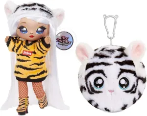 Na! Na! Na! Surprise 2-in-1 Bianca Bengal Fashion Doll & -Plush Purse Series 4 – Soft Wallet Bag Pouch Gifts for Kids Girls Key Chain Pom