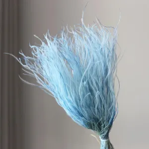 Natural Pink Feathers Grass Mini Fantasy Grass Fluffy Grass 10inch for Wedding Party Centerpieces, Easter Home Decorations (Blue)