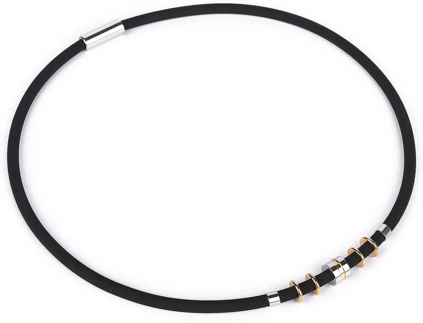 Necklace, Silicon Germanium, Static Elimination, Necklace, Static Elimination Goods, Antistatic, Stainless Steel, Fashion, Luxury Design, Popular Model, Worn by Many Baseball Players, Metal Allergy Free, For Gifts, Unisex [Wearable in All Seasons]