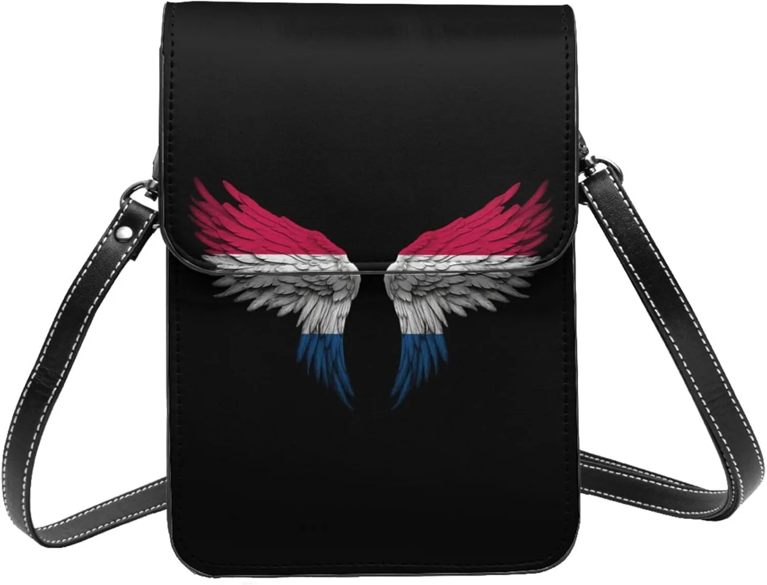 Netherlands Dutch Hollander Netherlander Flag Wings Small Crossbody Bag Is A Shoulder Bag Designed For Women And Girls Cell Phone Crossbody Wallet Purses With Card Slots Adjustable Strap