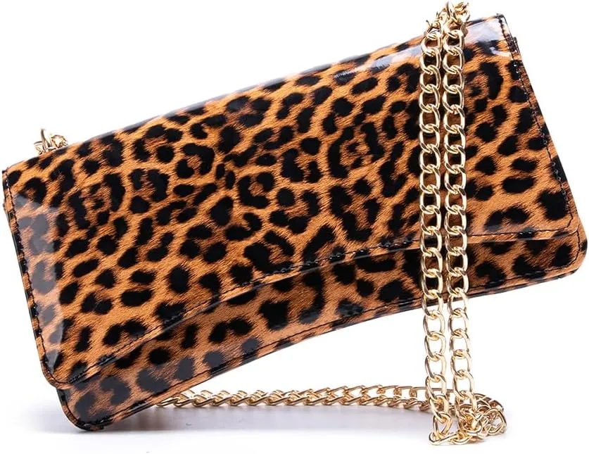 New Leopard Print Shoulder Bag For Women Fashion Designer Bags, PU Leather Ladies Handbag Women Woven Purse