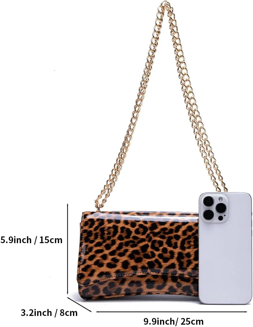 New Leopard Print Shoulder Bag For Women Fashion Designer Bags, PU Leather Ladies Handbag Women Woven Purse