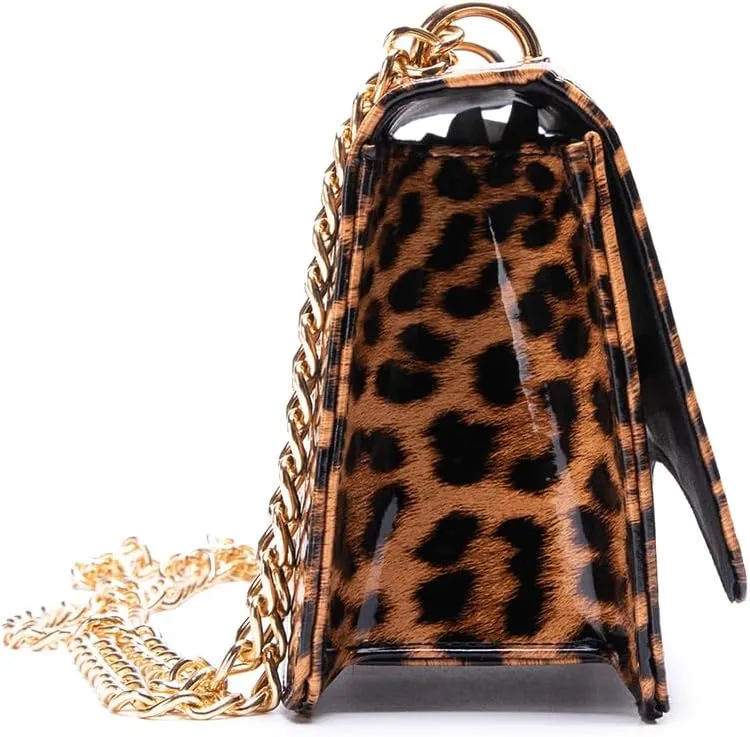 New Leopard Print Shoulder Bag For Women Fashion Designer Bags, PU Leather Ladies Handbag Women Woven Purse