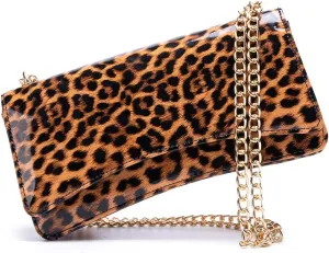 New Leopard Print Shoulder Bag For Women Fashion Designer Bags, PU Leather Ladies Handbag Women Woven Purse