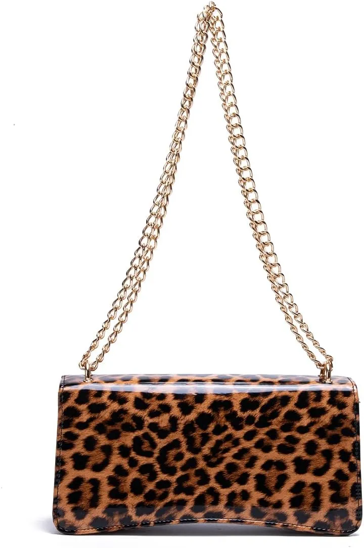 New Leopard Print Shoulder Bag For Women Fashion Designer Bags, PU Leather Ladies Handbag Women Woven Purse