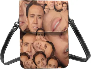 Nic-olas Cage Cell Phone Purse Crossbody Bag for Outdoor Travel Sports Camping Hiking Shoulder Bags