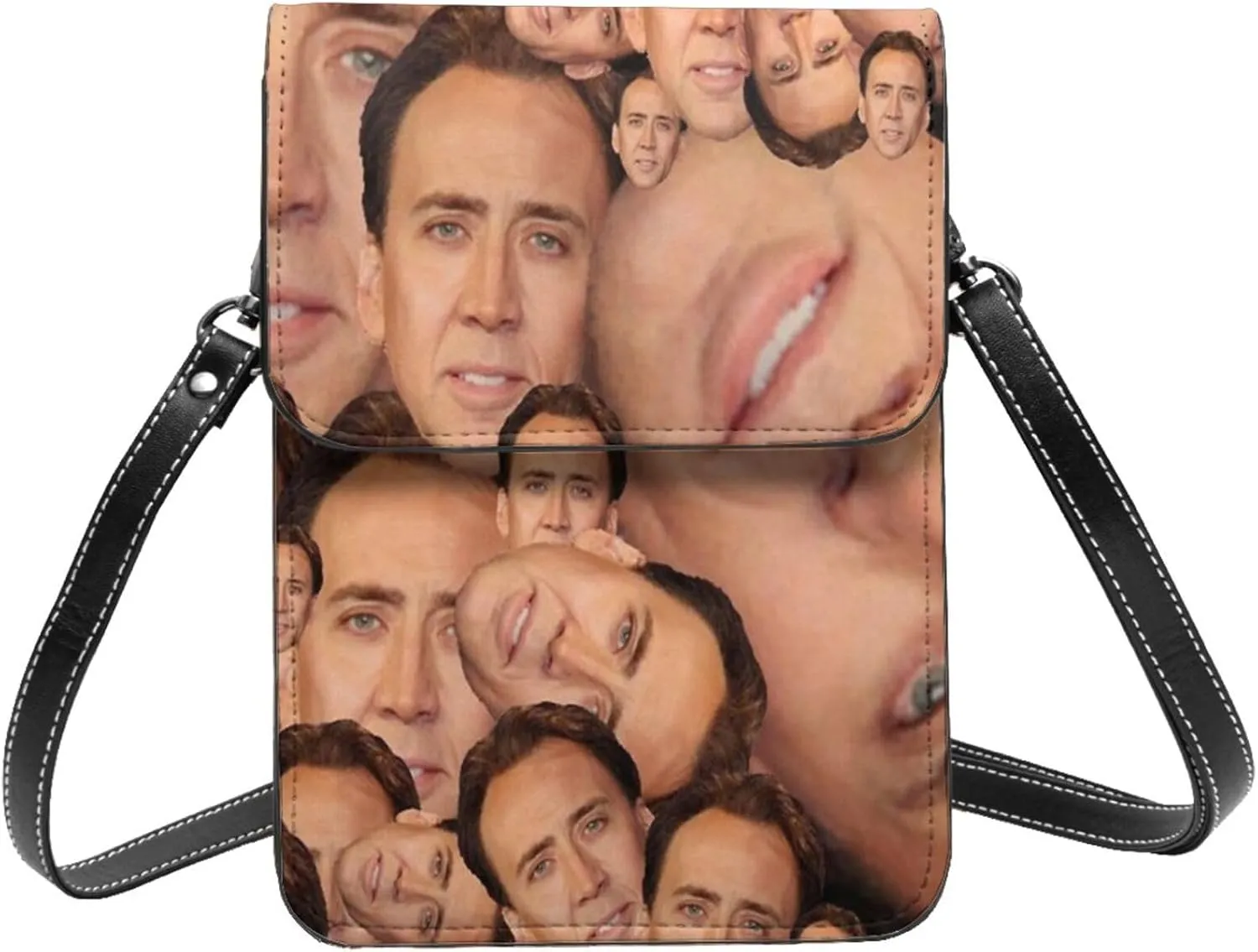Nic-olas Cage Cell Phone Purse Crossbody Bag for Outdoor Travel Sports Camping Hiking Shoulder Bags