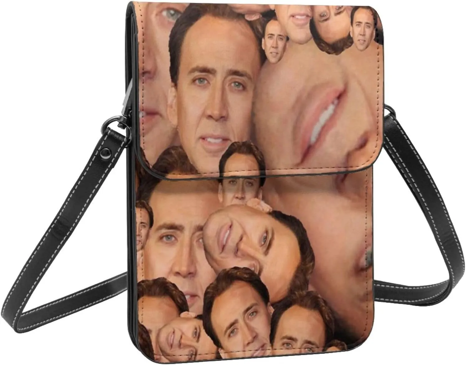 Nic-olas Cage Cell Phone Purse Crossbody Bag for Outdoor Travel Sports Camping Hiking Shoulder Bags