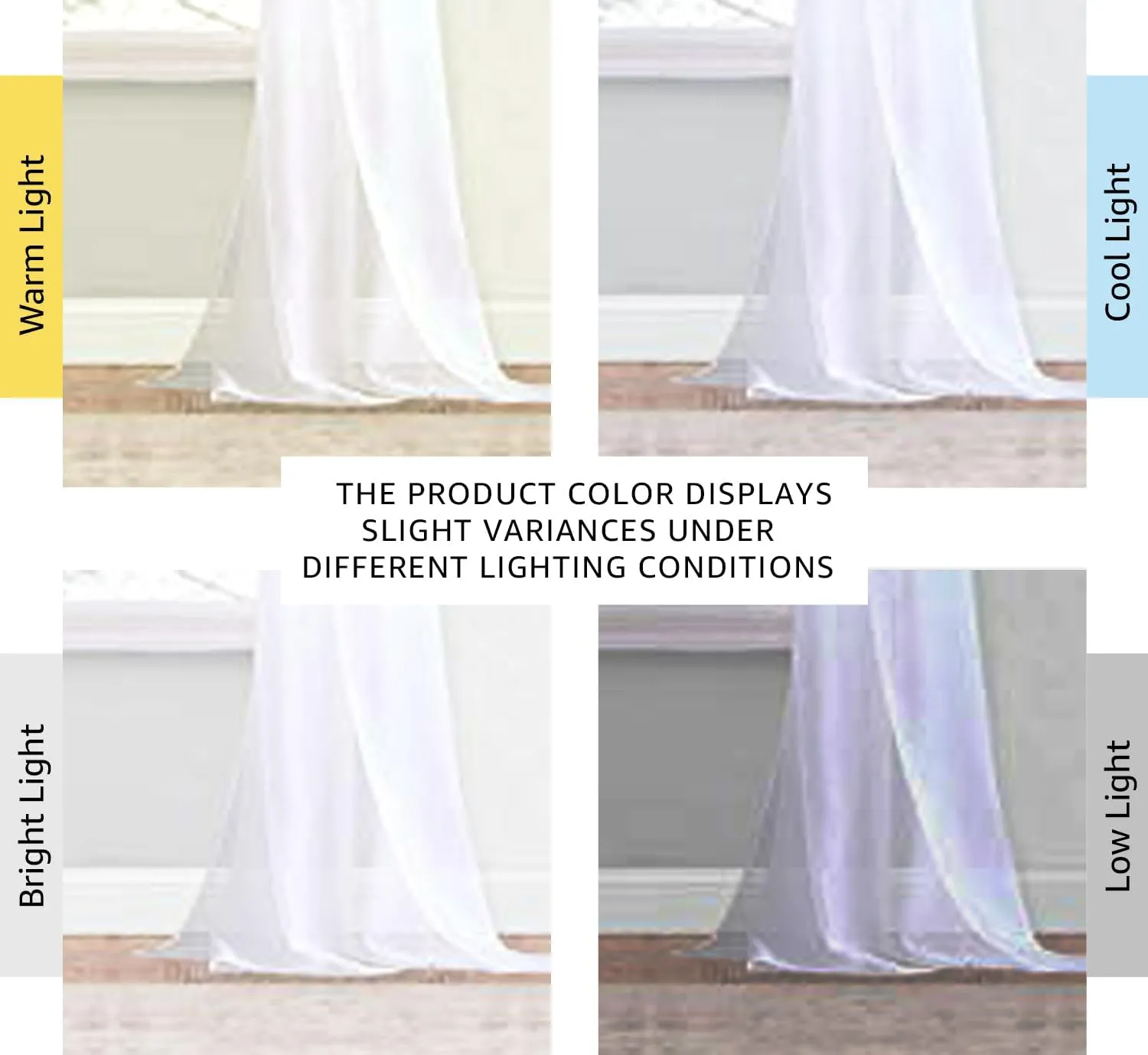 NICETOWN White Sheer Window Scarf 216 inch Extra Long, Soft Voile Textured Bed Canopy Scarf Curtains for Event Designs/Home Decor, 60 inches Wide, Set of 2