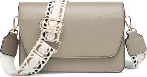 Noah Flapover Crossbody Bags for Women Vegan Leather Cross Body Purses Shoulder Handbags with Guitar Strap