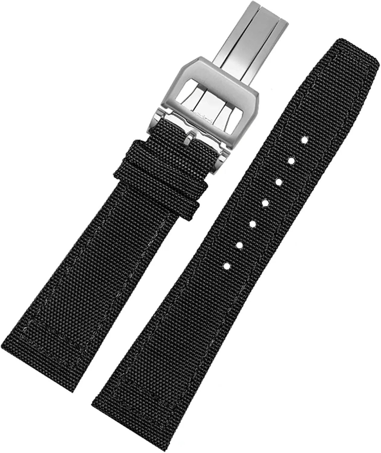 Nylon cowhide Watchband, For IWC PILOT Portugal Fabric Watch Strap 20mm 21mm 22mm Bracelet Black Armygreen Blue Cowhide Wrist Belt