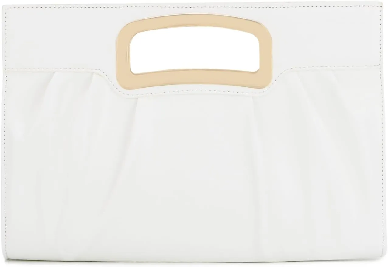 Oweisong Women Leather Clutch Purse for Wedding Cocktail Purse Evening Handbag with Chain Strap