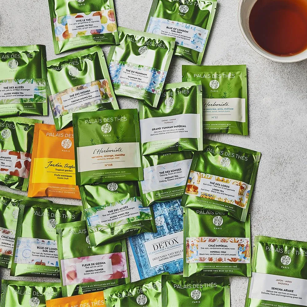 Palais des Thés - Big Ben English Breakfast - Yunnan & Assam Black Tea - 20 Count Cotton Tea Bags Box