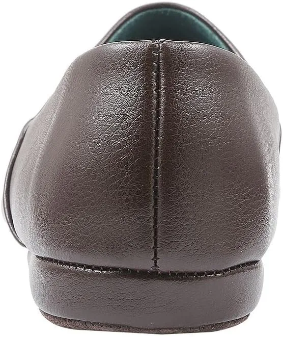 PAMIR Men's Genuine Leather Opera Slippers with Memory Foam Insole and Leather Outsole