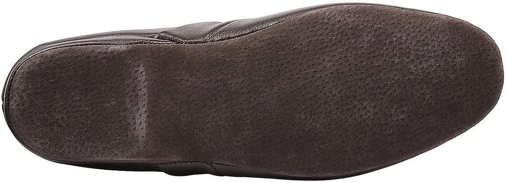 PAMIR Men's Genuine Leather Opera Slippers with Memory Foam Insole and Leather Outsole
