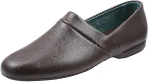 PAMIR Men's Genuine Leather Opera Slippers with Memory Foam Insole and Leather Outsole