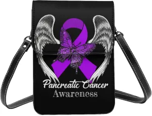 Pancreatic Cancer Awareness Small Crossbody Bag Is A Shoulder Bag Designed For Women And Girls Cell Phone Crossbody Wallet Purses With Card Slots Adjustable Strap
