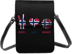 Peace Norway Norse Norwegians Flag Small Crossbody Bag Is A Shoulder Bag Designed For Women And Girls Cell Phone Crossbody Wallet Purses With Card Slots Adjustable Strap
