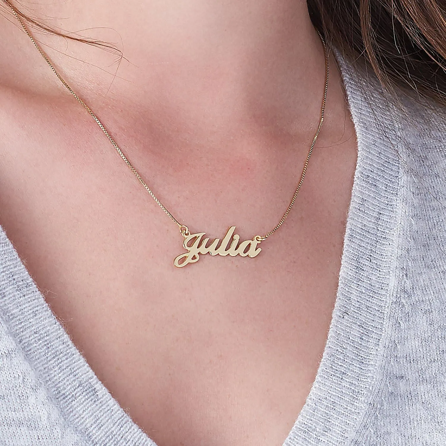 Personalized Classic Cocktail Name Necklace - Custom Name Pendant - Dainty Gift for Her, Women, Mom - Designer Jewelry for Christmas, Birthday, Mother's Day