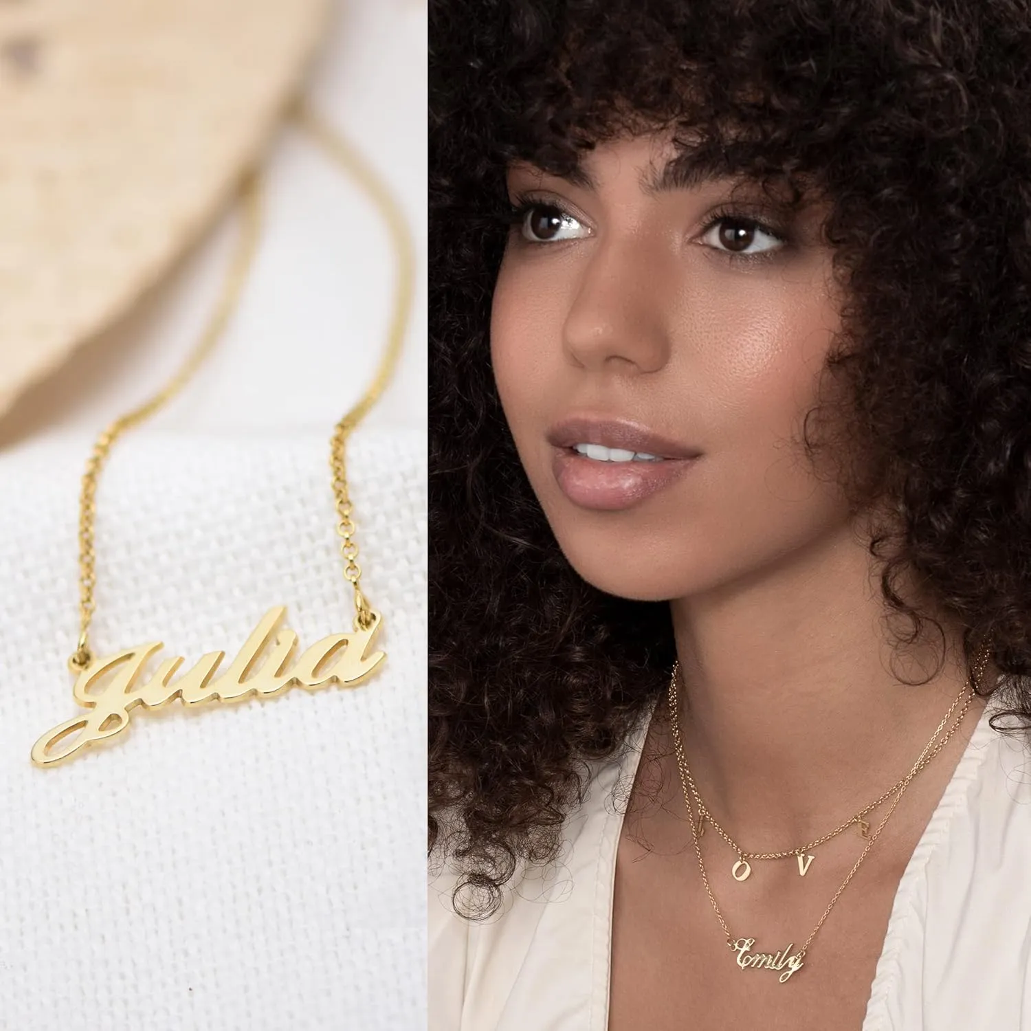Personalized Classic Cocktail Name Necklace - Custom Name Pendant - Dainty Gift for Her, Women, Mom - Designer Jewelry for Christmas, Birthday, Mother's Day