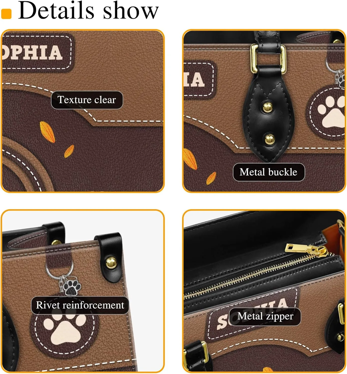 Personalized Havanese Dog Handbags, Custom Name Dog Leather Bags, Purses, Shoulder Bag, Gift For Dog Mom Dog Lover