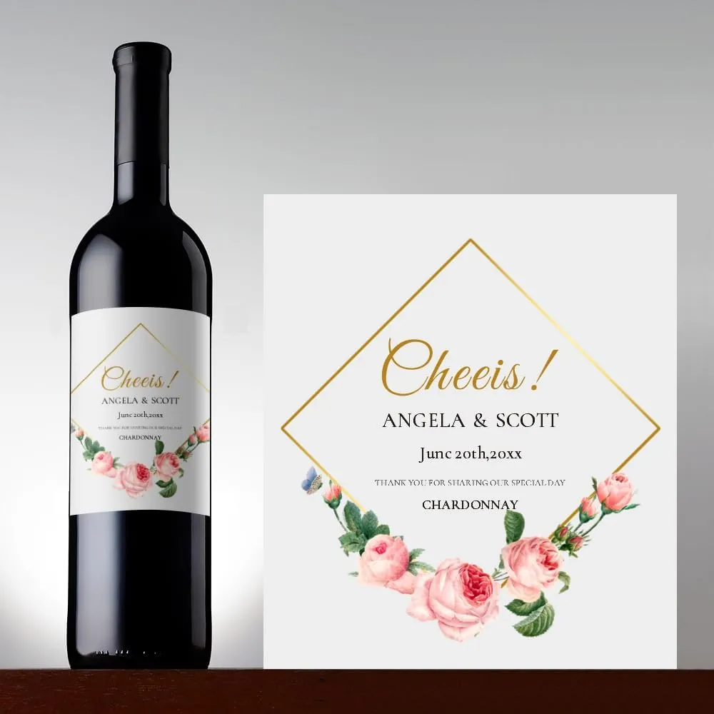 Personalized Wine Labels Personalized Engagement Wedding Birthday Party Graduation Christmas Wine Labels Stickers Wine Labels for Bottles