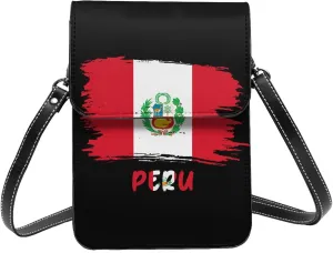 Peru Peruvian Flag Small Crossbody Bag Is A Shoulder Bag Designed For Women And Girls Cell Phone Crossbody Wallet Purses With Card Slots Adjustable Strap