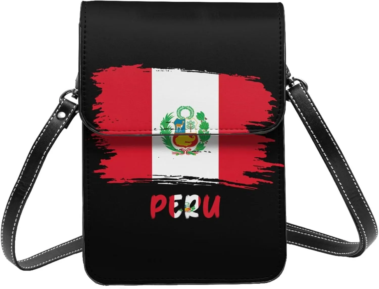 Peru Peruvian Flag Small Crossbody Bag Is A Shoulder Bag Designed For Women And Girls Cell Phone Crossbody Wallet Purses With Card Slots Adjustable Strap