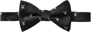 Playboy Classic Rabbit Head Bow Tie - Exquisite Designed Black Bowtie for Man - Mixed Fabric Adjustable Bowties for Special Events - Men's Bowtie for Modern Lifestyle – Black
