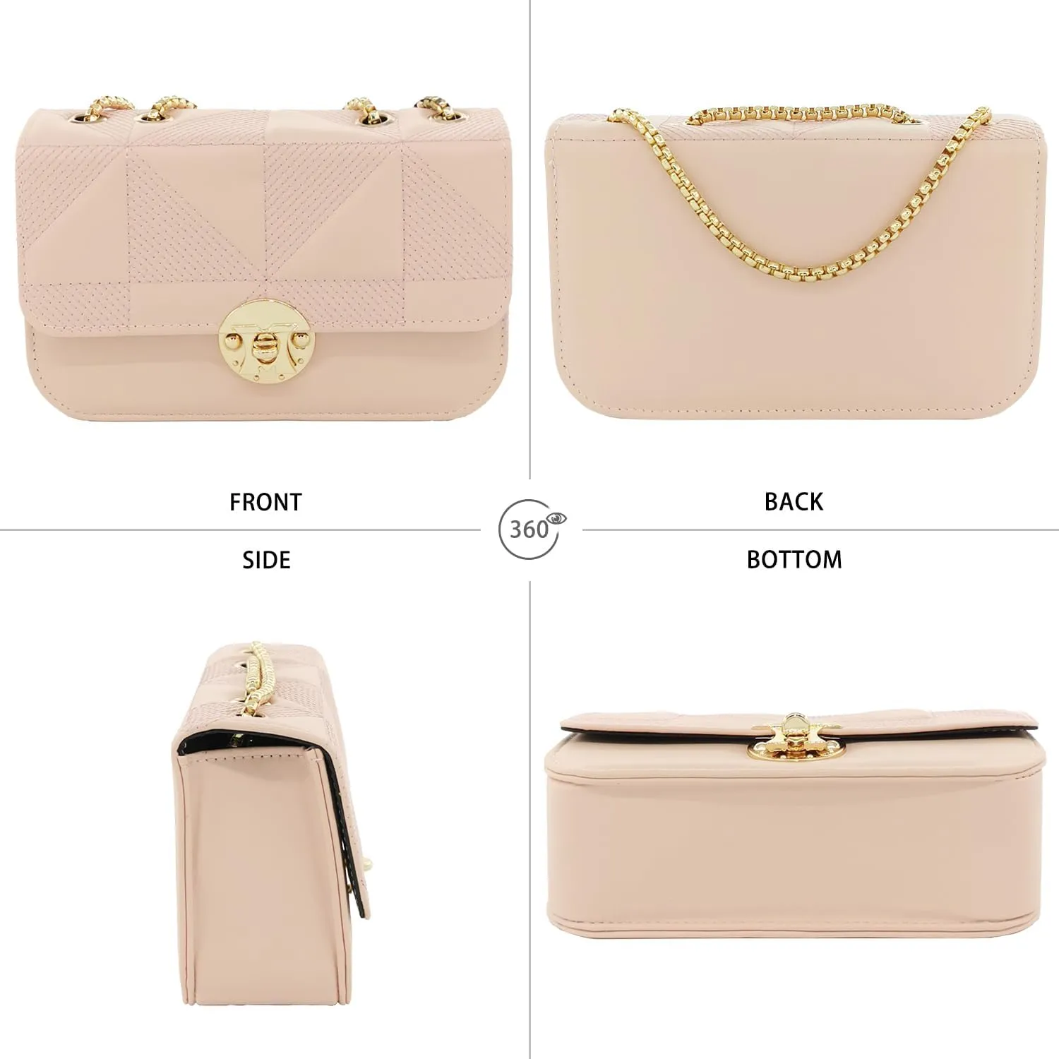 PORT&LOTUS Mini Shoulder Bag for Women PU Leather Small Bags for Women Little Tote Bag Women Purses