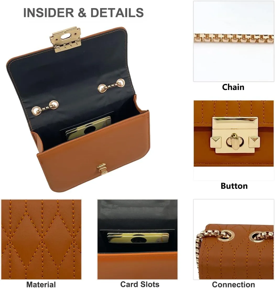 PORT&LOTUS Mini Shoulder Bag for Women PU Leather Small Bags for Women Little Tote Bag Women Purses