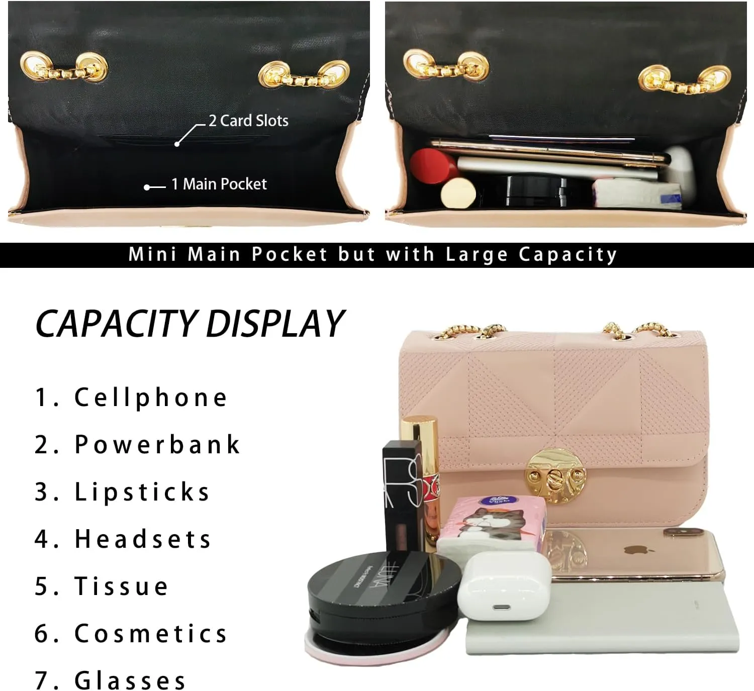 PORT&LOTUS Mini Shoulder Bag for Women PU Leather Small Bags for Women Little Tote Bag Women Purses