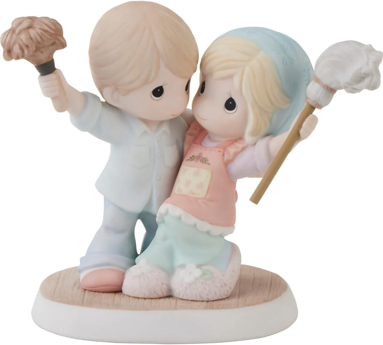 Precious Moments Couples Figurine | You Sweep Me Off My Feet Bisque Porcelain Figurine | Gift for Couples, Wife, Girlfriend