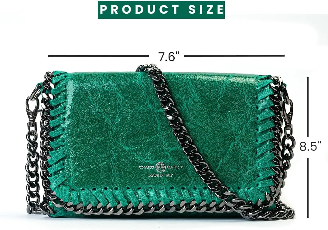 Premium Italian Leather Handmade in Florence, Italy. Small Crossbody Bag for Women with a Detachable Strap Made in Italy.