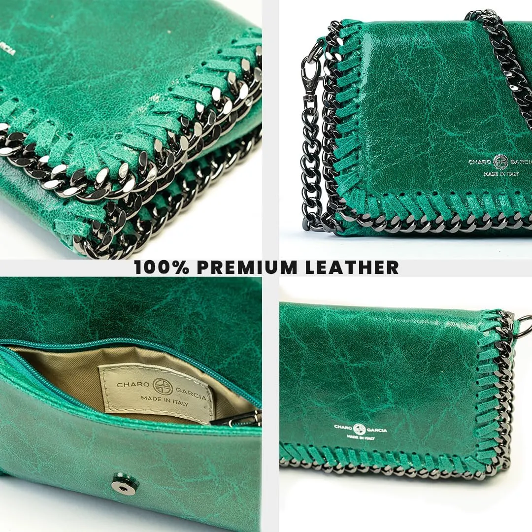 Premium Italian Leather Handmade in Florence, Italy. Small Crossbody Bag for Women with a Detachable Strap Made in Italy.