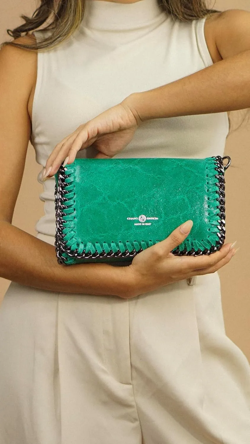 Premium Italian Leather Handmade in Florence, Italy. Small Crossbody Bag for Women with a Detachable Strap Made in Italy.