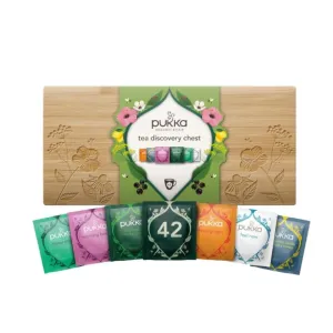 Pukka Herbal Tea Discovery Chest, Exquisite Selection Of Organic Infusion Teas In A Bamboo Box, Ideal Gift With Assorted Herbal Teabags, Premium Experience For Tea and Infusion Lovers, 42 Assorted Bags
