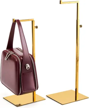 Purse Display Stand, 2 Packs Stainless Steels Bag Display Rack Counter Purse Holder Adjustable Height Handbag Display Stand for Retail Luxury Bag