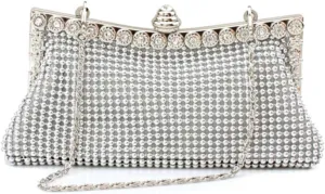 Purse for Wedding Studded Diamond Evening Purse Women's Fashion Clutch for Formal Outfit Large Capacity Bag