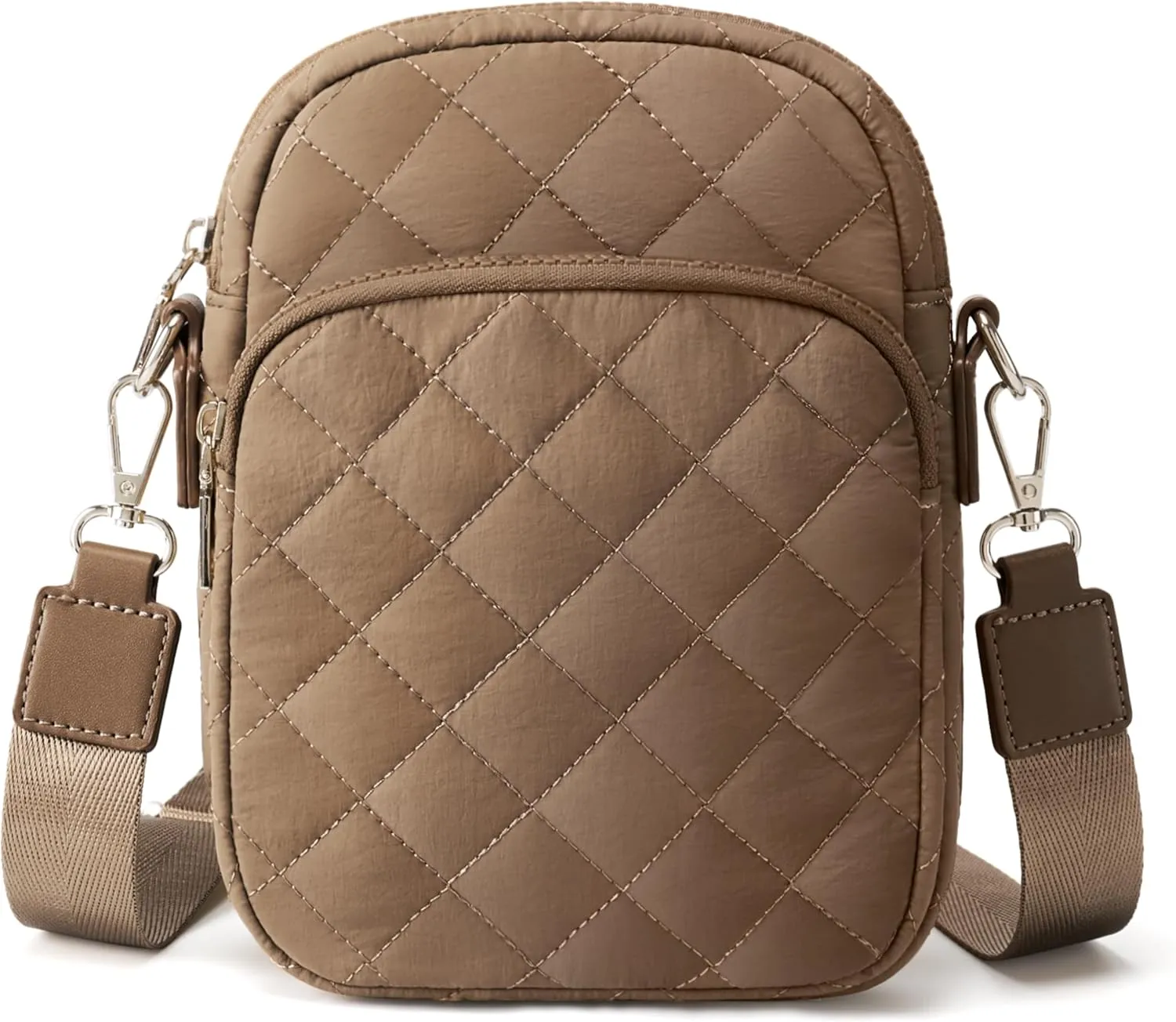 Quilted Crossbody Bag Small Women Shoulder Bags Purses Handbag Backpack Puffer Soft Fashion Design Magnetic and Zipper Pocket