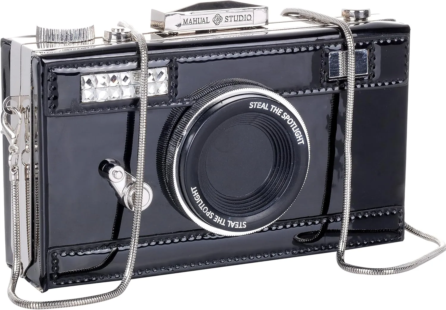 QZUnique Camera Shoulder Bag Snapshot PU Leather Crossbody Bag Vintage Novelty Cute Handbag Purse
