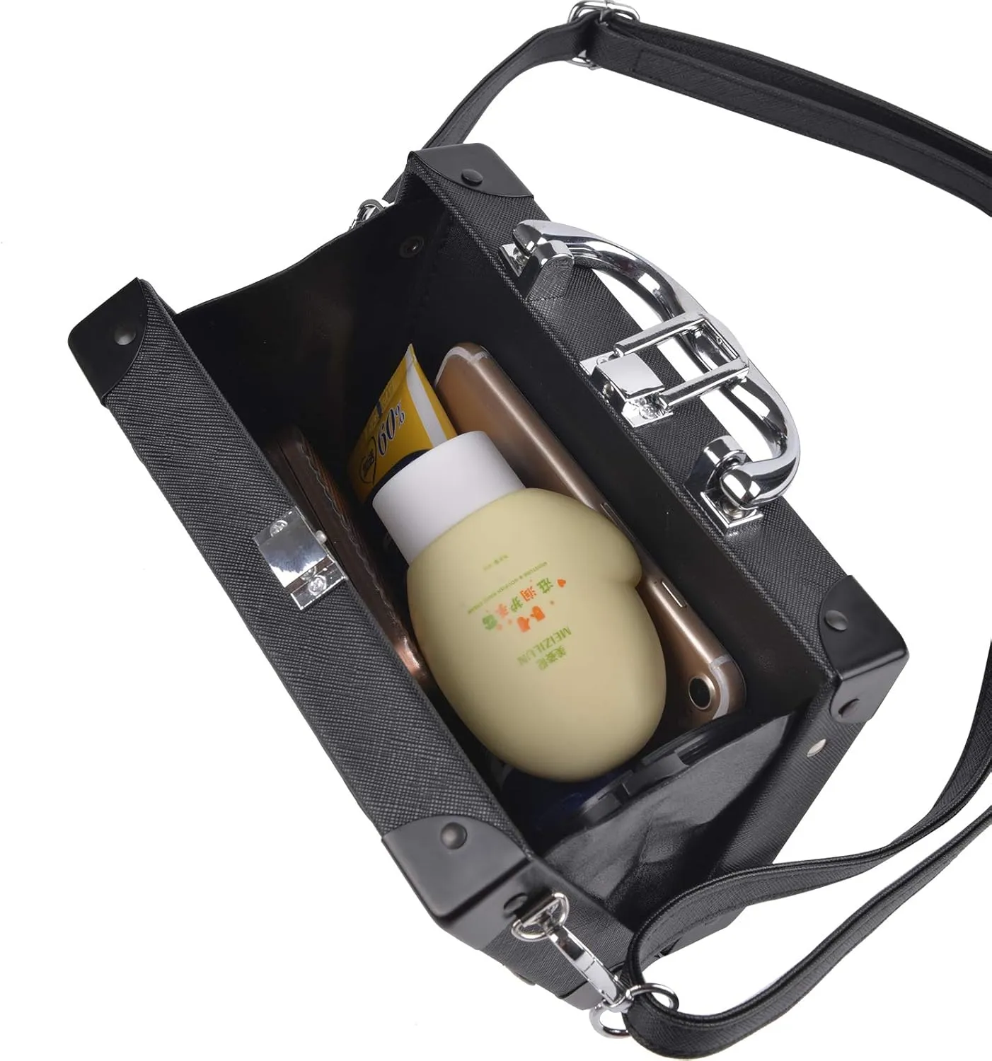 QZUnique Tape Shaped Shoulder Bag Radio Recorder PU Crossbody Bag Women's Retro Evening Bag Handbag Clutch Purse